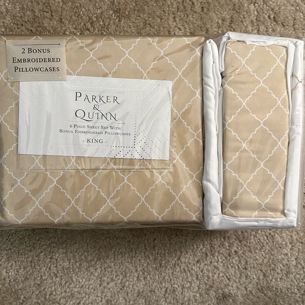 6 piece king sheet set